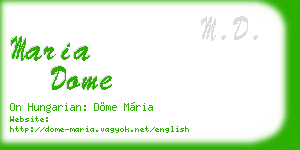 maria dome business card